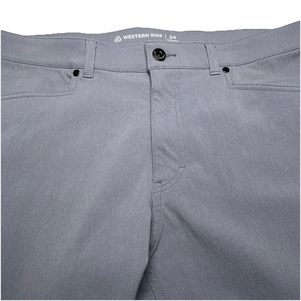Western Rise AT Pant 34 (35x31) Mens 5 Pocket Stretch Performance Gray